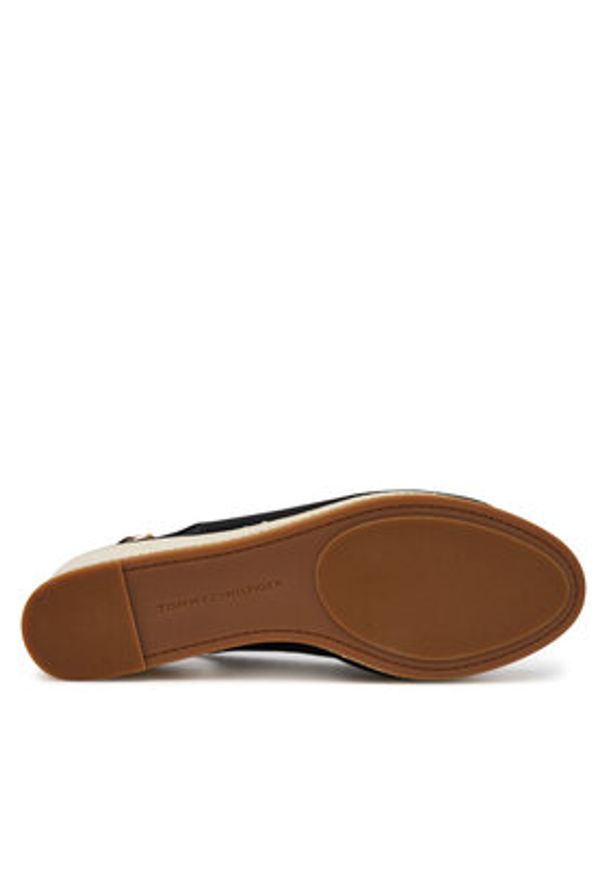 TOMMY HILFIGER - Tommy Hilfiger Espadryle Flag Mid Wedge Espad Slingback FW0FW08595 Czarny. Kolor: czarny. Materiał: materiał