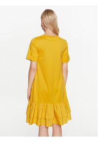 Weekend Max Mara Sukienka codzienna Vanna 2356210331 Żółty Regular Fit. Okazja: na co dzień. Kolor: żółty. Materiał: bawełna. Typ sukienki: proste. Styl: casual #4