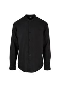 Bawełniana koszula z wysokim kołnierzem Urban Classics. Kolor: czarny. Materiał: bawełna #1