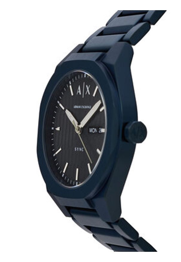 Armani Exchange Zegarek Sync AX4299 Granatowy. Kolor: niebieski