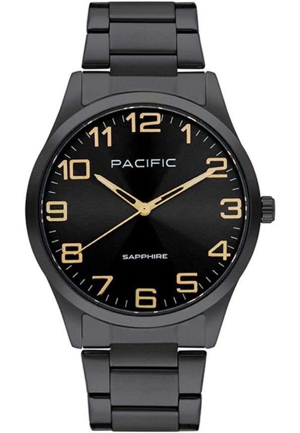 Perfect - Zegarek męski PACIFIC-stalowy-szkło SZAFIR- BMB-1105-04. Kolor: szary