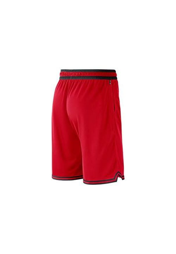Spodnie koszykarskie męskie Nike Nba Chicago Bulls. Kolor: czerwony. Materiał: materiał, syntetyk. Długość: krótkie. Sport: koszykówka