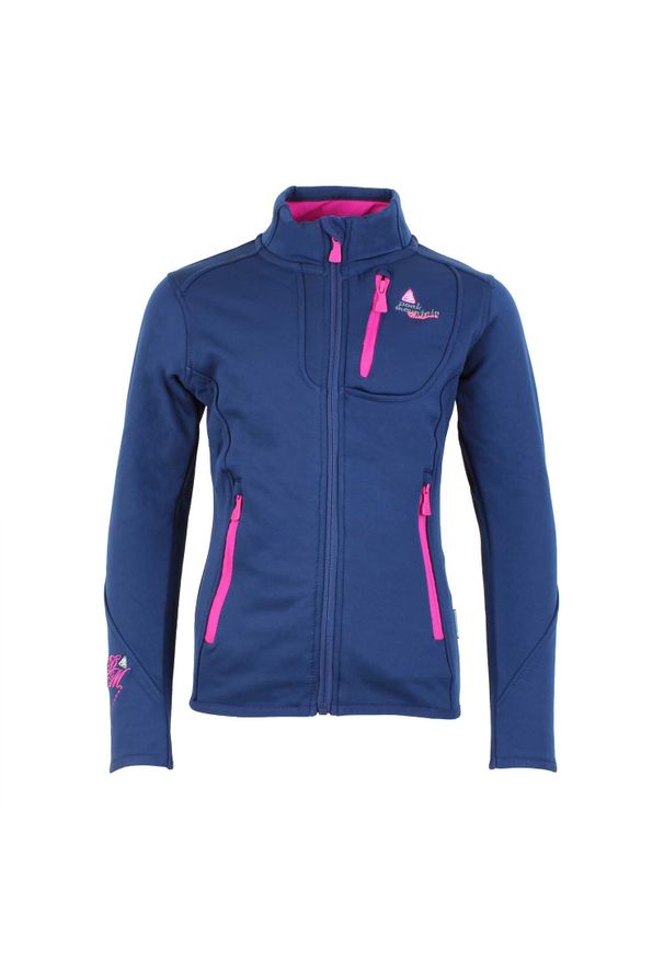 PEAK MOUNTAIN - Polar dla dziewczynki Peak Mountain Shell Faynur. Kolor: niebieski. Materiał: polar. Sezon: zima. Sport: narciarstwo