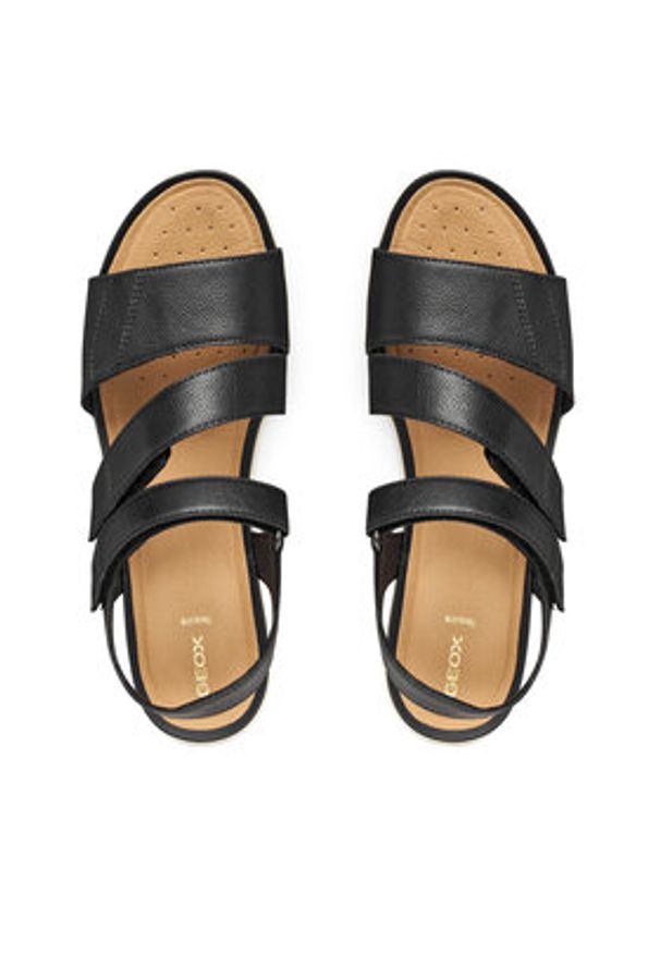 Geox Sandały D Sandal Vega D35R6A 000BC C9997 Czarny. Kolor: czarny. Materiał: skóra