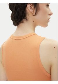Pepe Jeans Top Viv PL506032 Pomarańczowy Slim Fit. Kolor: pomarańczowy. Materiał: bawełna #5