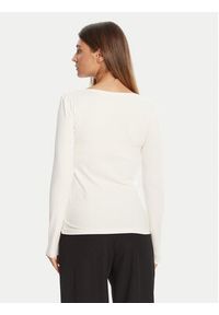 TOMMY HILFIGER - Tommy Hilfiger Bluzka WW0WW47309 Écru Slim Fit. Materiał: wiskoza