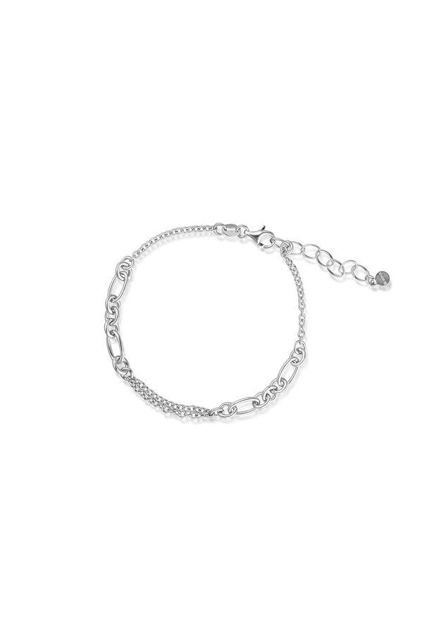 W.KRUK - Bransoletka srebrna basic. Materiał: srebrne. Kolor: srebrny. Wzór: aplikacja