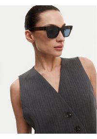 Trussardi Jeans - Trussardi Okulary przeciwsłoneczne TSM9026 Zielony. Kolor: zielony