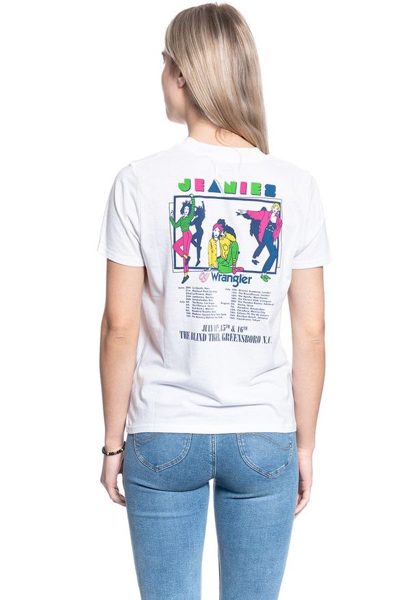 Wrangler - T-SHIRT DAMSKI WRANGLER HIGH RIB REGULAR TEE WHITE W7N9EVX12 112131988