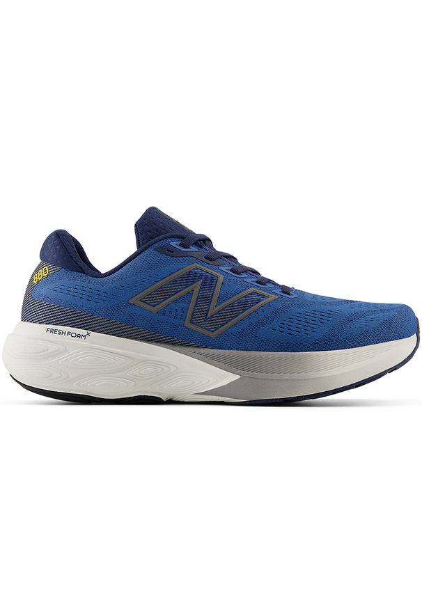 Buty męskie New Balance Fresh Foam X 880 v15 M880I15 – niebieskie. Okazja: na co dzień. Kolor: niebieski. Materiał: materiał, syntetyk. Szerokość cholewki: normalna. Sport: fitness