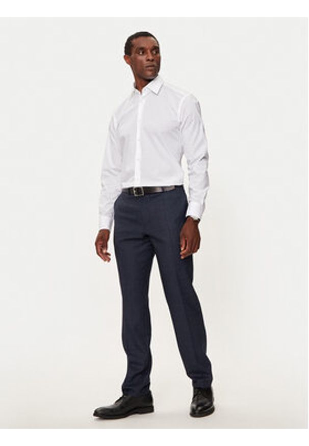 BOSS - Boss Koszula 50527198 Biały Slim Fit. Kolor: biały. Materiał: bawełna