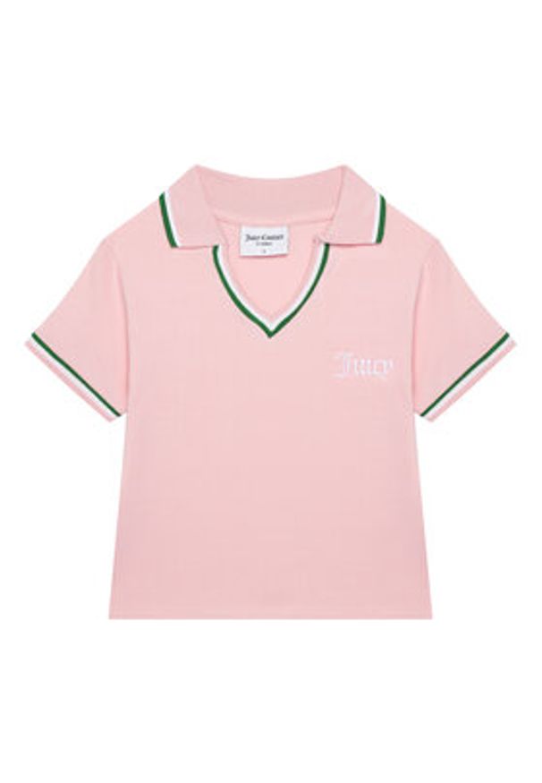 Juicy Couture Polo JCWCT225355 Różowy Regular Fit. Typ kołnierza: polo. Kolor: różowy