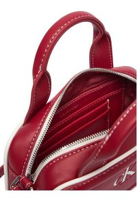 Calvin Klein Torebka Contrast Ck Mini Bauletto Bag LV04F1257G Bordowy. Kolor: czerwony. Materiał: skórzane #5