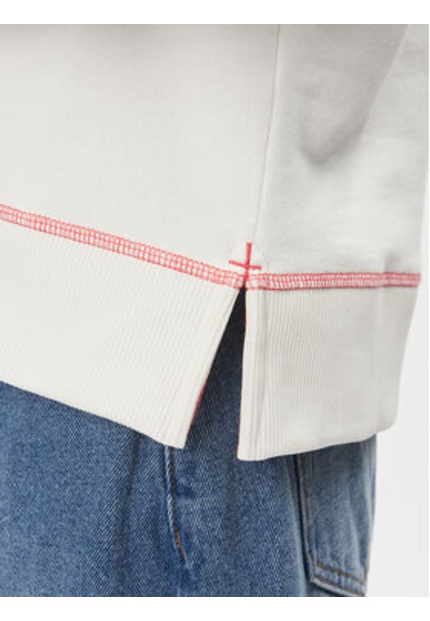 Pepe Jeans Bluza Hache PL581398 Biały Boxy Fit. Kolor: biały. Materiał: bawełna