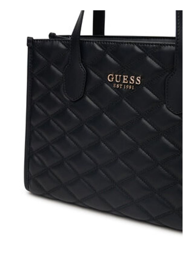 Guess Torebka HWQG96 32220 Czarny. Kolor: czarny. Materiał: skórzane