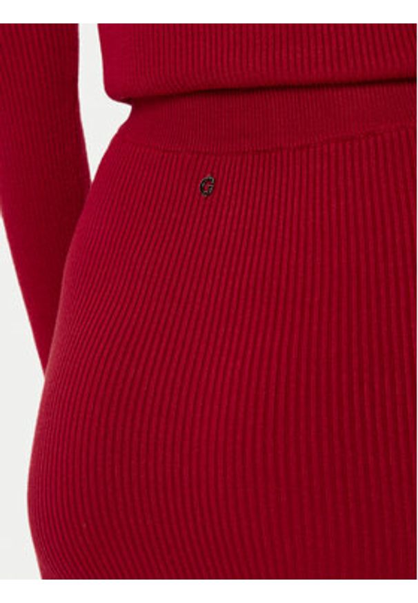 Guess Spódnica midi W5RD15 Z2V62 Czerwony Slim Fit. Kolor: czerwony. Materiał: syntetyk