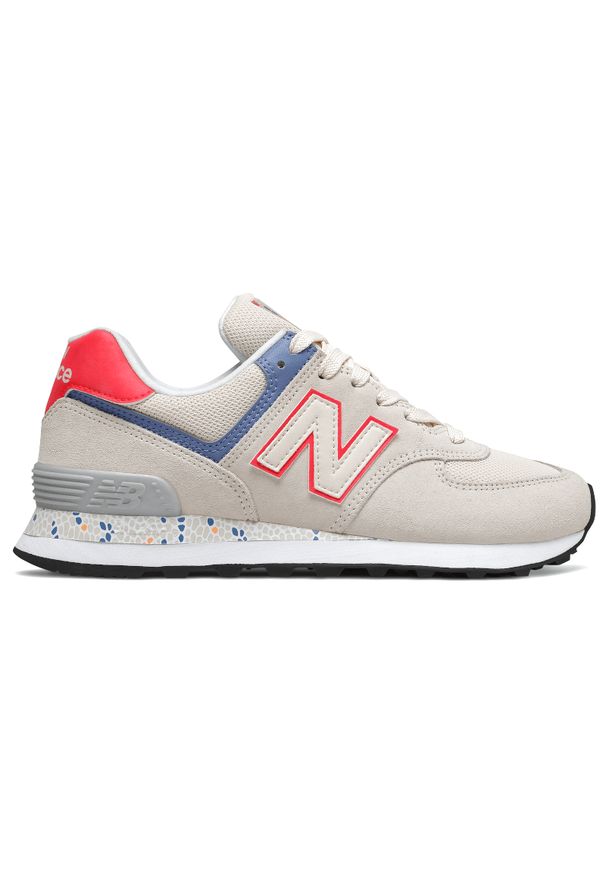 Sneakersy w kolorowe wzory, New Balance 574, trekkingowe