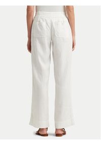 Lauren Ralph Lauren Spodnie materiałowe 200735138001 Biały Wide Leg. Kolor: biały. Materiał: len #4