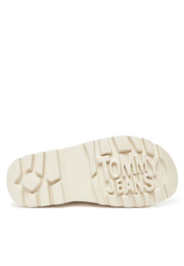 Tommy Jeans Klapki Tjw Double Strap Sandal EN0EN02753 Biały. Kolor: biały. Materiał: skóra