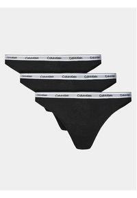 Calvin Klein Underwear Komplet 3 par stringów 000QD5209E Czarny. Kolor: czarny. Materiał: bawełna #7