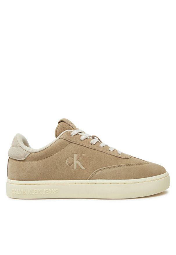 Calvin Klein Jeans Sneakersy Classic Cupsole Wt Mg YM0YM01270 Beżowy. Kolor: beżowy. Materiał: skóra, zamsz