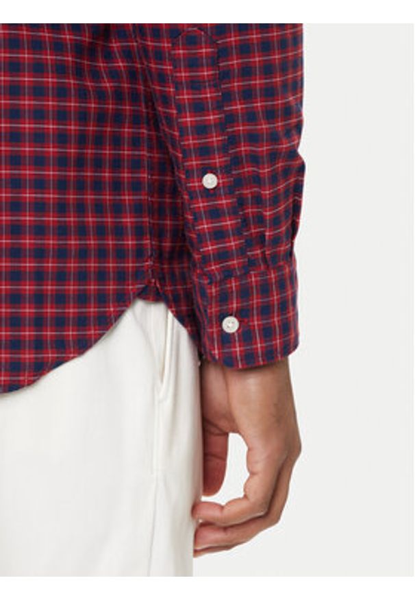 TOMMY HILFIGER - Tommy Hilfiger Koszula Heritage MW0MW40467 Czerwony Regular Fit. Kolor: czerwony. Materiał: bawełna