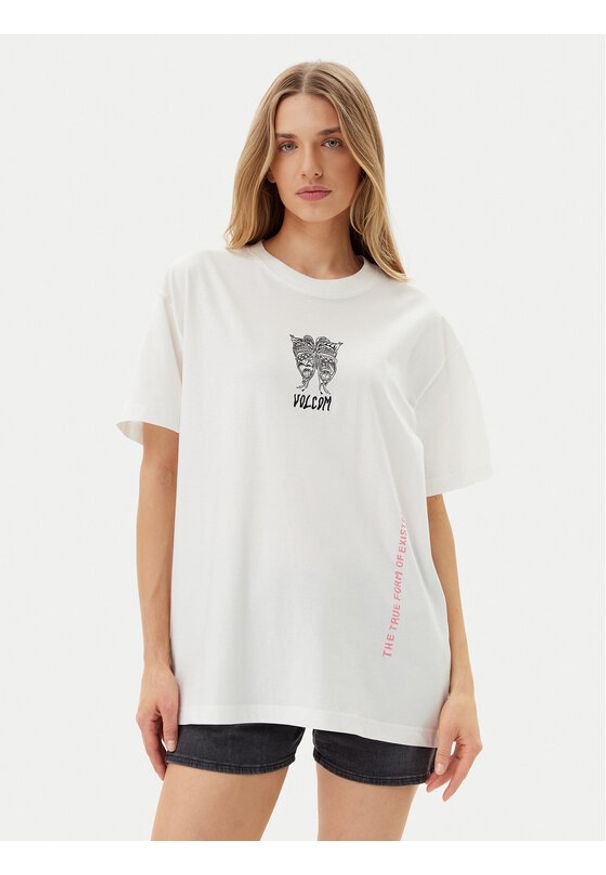 Volcom T-Shirt Alix 3 B3512507 Biały Oversize. Kolor: biały. Materiał: bawełna