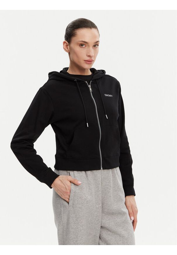 DKNY Sport Bluza DP5J9588 Czarny Regular Fit. Kolor: czarny. Materiał: syntetyk. Styl: sportowy