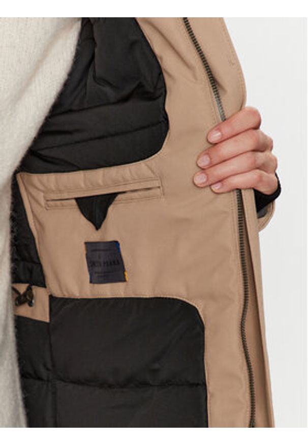 Didriksons Parka Luna 504379 Beżowy Regular Fit. Kolor: beżowy. Materiał: syntetyk