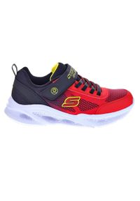 skechers - Buty sportowe dziecięce chłopięce Skechers S Lights. Kolor: czerwony, wielokolorowy, czarny. Model: Skechers Sport. Sport: turystyka piesza