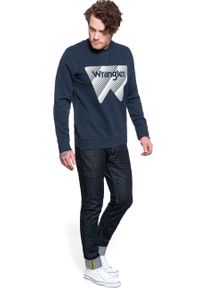 Wrangler - WRANGLER CREW SWEAT NAVY W6M3HA114. Kolor: niebieski #7