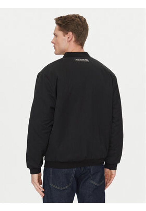 Richmond X Kurtka bomber Lucken UMA24193GB Czarny Regular Fit. Kolor: czarny. Materiał: syntetyk