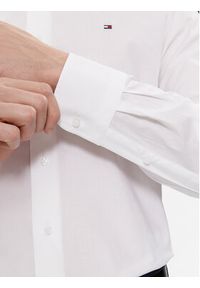 TOMMY HILFIGER - Tommy Hilfiger Koszula Cl Flex Poplin Rf Shirt MW0MW31219 Biały Regular Fit. Kolor: biały. Materiał: bawełna #4