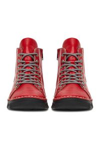 Rieker Trzewiki 55020-33 Czerwony. Kolor: czerwony. Materiał: materiał #5