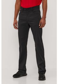 Wrangler spodnie ATG. Kolor: czarny. Materiał: tkanina. Wzór: gładki #1
