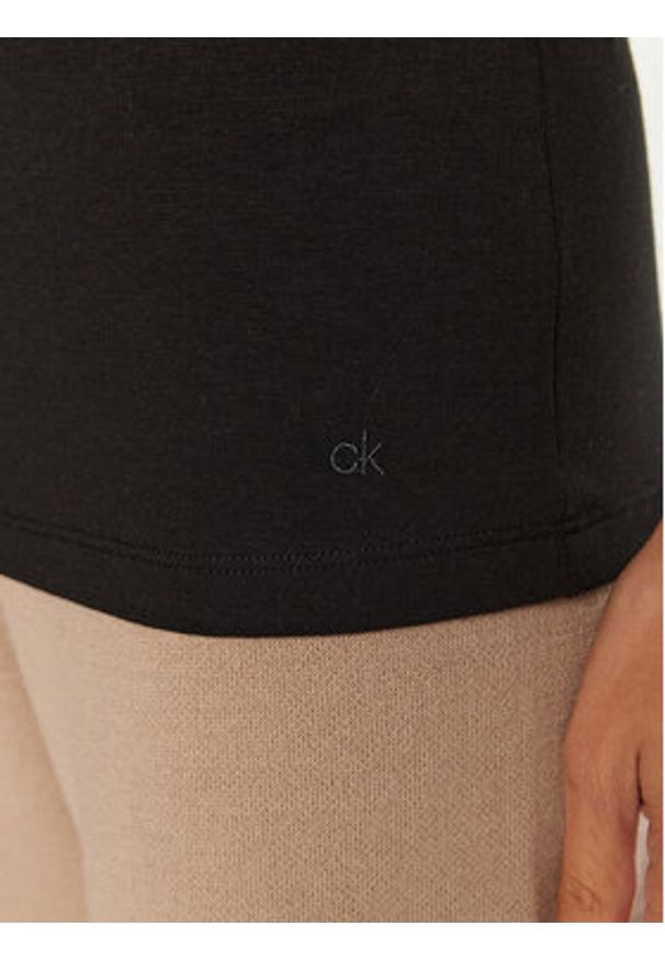 Calvin Klein Bluzka K20K207744 Czarny Regular Fit. Kolor: czarny. Materiał: syntetyk, bawełna
