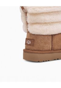 Ugg - UGG - Brązowe śniegowce Fluff Mini. Kolor: brązowy. Materiał: wełna. Szerokość cholewki: normalna
