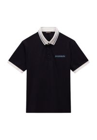 Koszulka polo męska Napapijri E-Zeri. Typ kołnierza: polo. Kolor: czarny #1