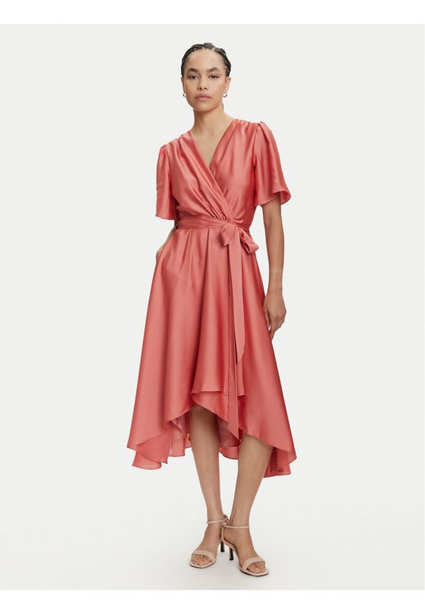 Swing Sukienka koktajlowa 5AJ04000 Pomarańczowy Regular Fit. Kolor: pomarańczowy. Materiał: syntetyk. Styl: wizytowy