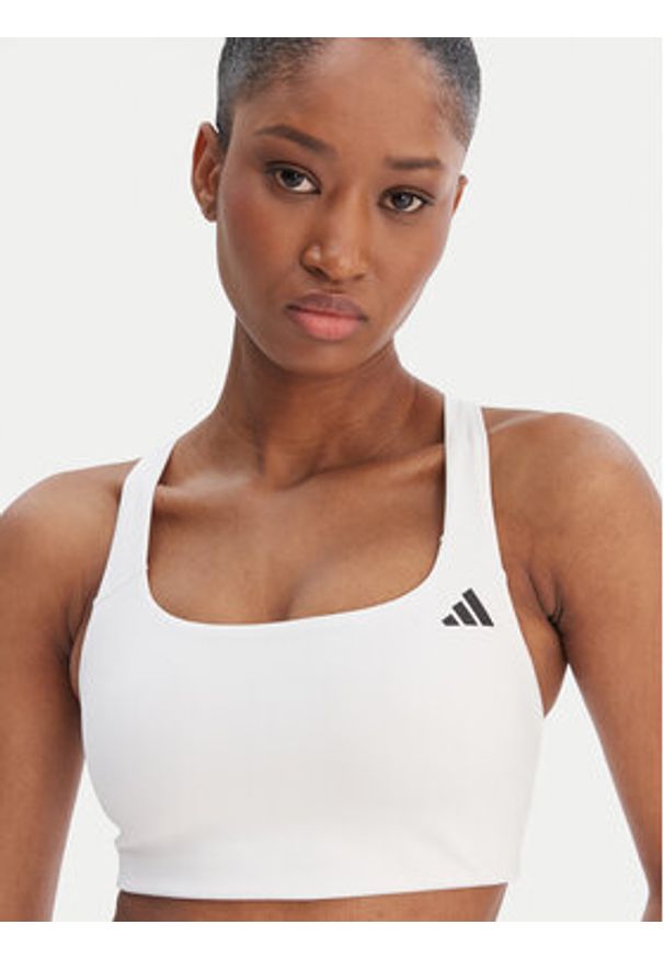 Adidas - adidas Biustonosz sportowy Optime Workout KD6685 Biały. Kolor: biały. Materiał: syntetyk