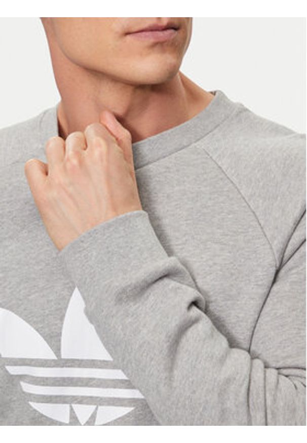 Adidas - adidas Bluza Adicolor Classics Trefoil Crewneck Sweatshirt IA4857 Szary Regular Fit. Kolor: szary. Materiał: bawełna