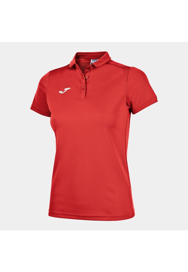 Koszulka polo do tenisa damska Joma Hobby. Typ kołnierza: polo. Kolor: czerwony. Sport: tenis
