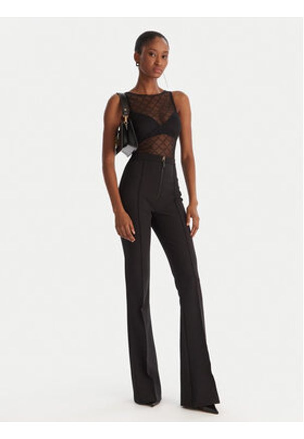 Elisabetta Franchi Body BO-020-51E2-V150 Czarny Slim Fit. Kolor: czarny. Materiał: syntetyk