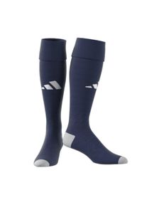 Getry piłkarskie Adidas Milano 23. Kolor: niebieski. Materiał: elastan, poliester. Sport: piłka nożna