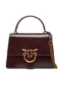 Pinko - PINKO Torebka Love One Top Handle Classic Light PE 25 PLTT 100066 A1UV Y1HQ Bordowy. Kolor: czerwony. Materiał: skórzane