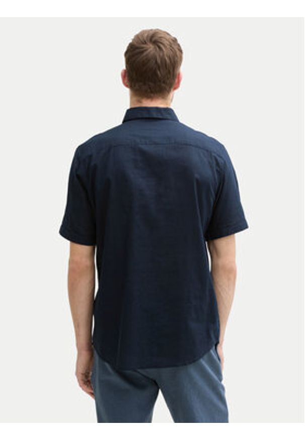 Tom Tailor Koszula 1045098 Granatowy Regular Fit. Kolor: niebieski. Materiał: bawełna