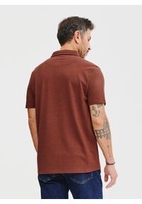 Pako Lorente - PAKO LORENTE – Męski t-shirt polo w kolorze brązowym. Okazja: na co dzień. Typ kołnierza: polo. Kolor: brązowy. Materiał: poliester, bawełna. Styl: casual #2