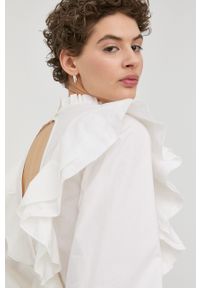 Bruuns Bazaar bluzka bawełniana damska kolor biały gładka. Kolor: biały. Materiał: bawełna. Wzór: gładki #2