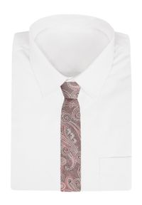Męski Krawat - Odcienie Bladego Różu, Wzór Orientalny - Alties. Kolor: różowy. Materiał: tkanina. Styl: elegancki, wizytowy #3