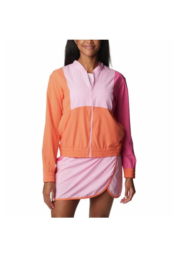 columbia - Kurtka Sportowa Przejściowa Columbia Hike Full Zip. Kolor: pomarańczowy